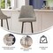 Merrick Lane Petra Modern Upholstered Dining Stools with Chrome Accented Metal Frames and Footrests